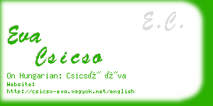 eva csicso business card